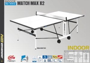 Enebe Match Max X2 White beltéri ping pong asztal