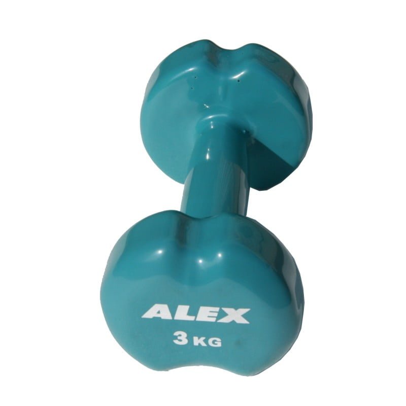 Alex Műanyag bevonatú súlyzó 3kg
