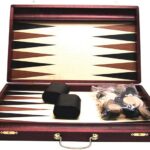 Backgammon Bruin koffer