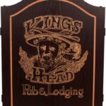 Innergames Kings Head Dart kabinet - black gold