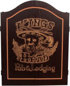 Innergames Kings Head Dart kabinet - black gold