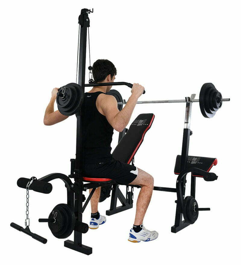 Christopeit sport Power XL multifunkciós fekvenyomó pad + 45kg súlyzószett