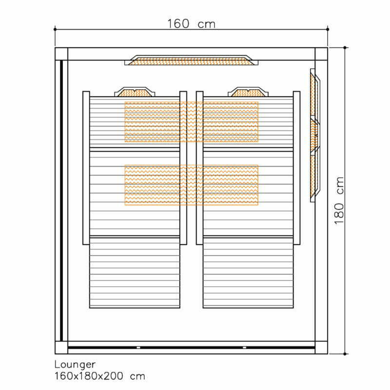 Zanier Lounger 2 személyes infraszauna
