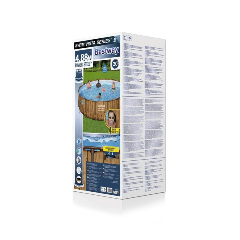 Bestway Power Steel Deluxe fémvázas medence 488x122cm