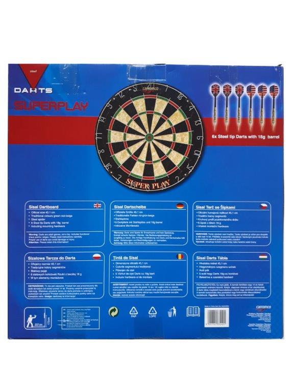 Carromco Super Play Sisal Dart T bla Vital Force Fitness wellness 