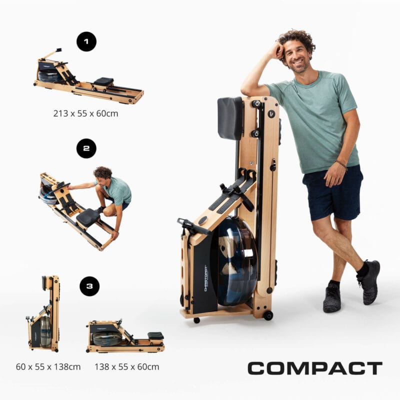 Christopeit sport WP 5000 evezőpad KinoMap elérhetőséggel