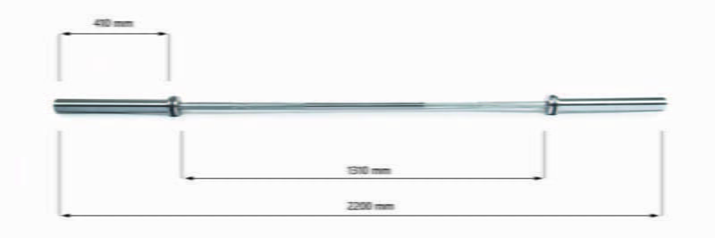 ATS Olimpiai fekete kétkezes rúd 220cm - 50mm - 680kg