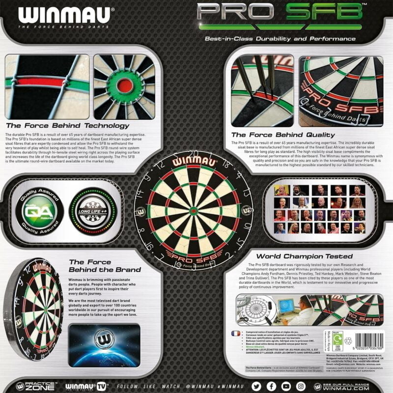 winmau_pro_sfb_darts_tabla_szett_8300_661_04 Winmau Pro SFB dart tábla szett