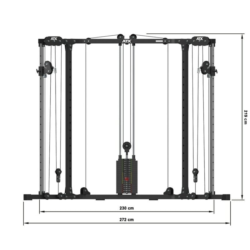 ATX Keresztcsiga 600 series 90kg-os súlyblokkal