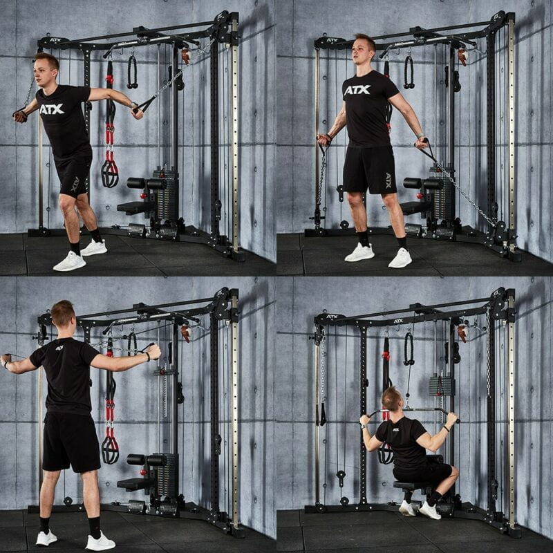 ATX Kombinált keresztcsiga hátgéppel - sarokba helyezhető