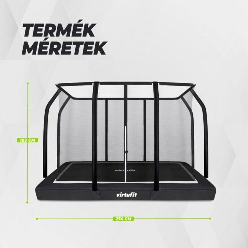 VirtuFit Földbe sülyesztett trambulin 183 x 274 cm