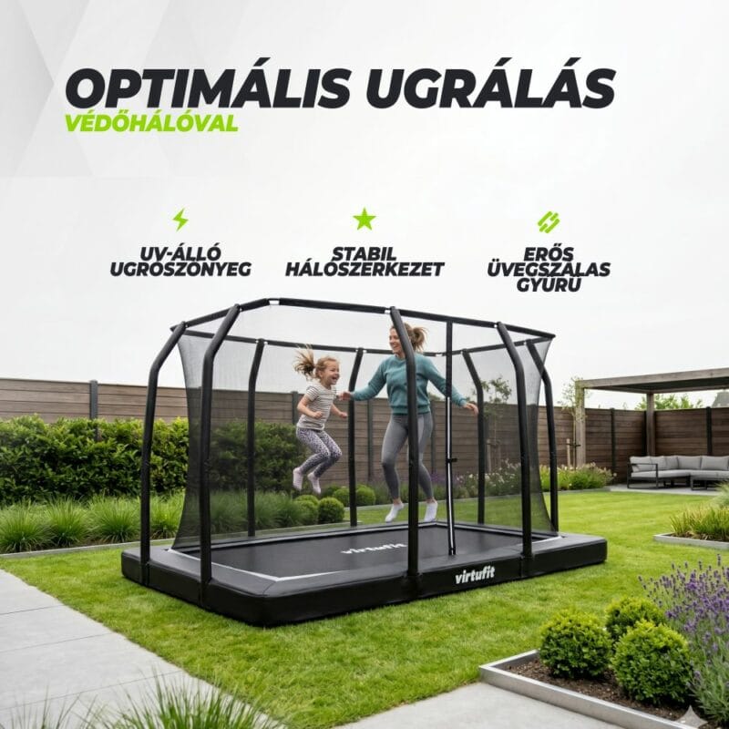 VirtuFit Földbe sülyesztett trambulin 213 x 305 cm