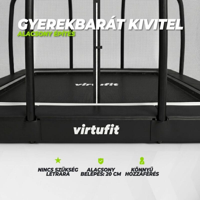 VirtuFit Földbe sülyesztett trambulin 244 x 366 cm