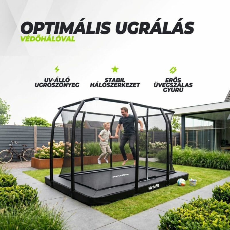 VirtuFit Földbe sülyesztett trambulin 244 x 366 cm