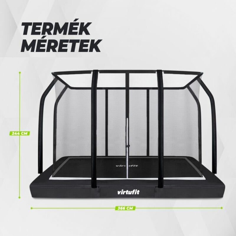 VirtuFit Földbe sülyesztett trambulin 244 x 366 cm