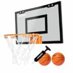 VirtuFit Mini kosárlabda palánk 2 labdával és pumpával - fekete