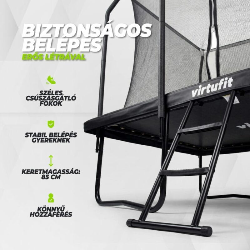 VirtuFit Prémium Trambulin biztonsági hálóval 244 x 366 cm