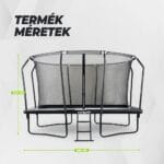 VirtuFit Prémium Trambulin biztonsági hálóval 244 x 366 cm