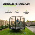VirtuFit Prémium trambulin biztonsági hálóval - fekete - 251 cm