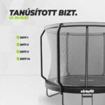 VirtuFit Prémium trambulin biztonsági hálóval - fekete - 305 cm