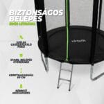 VirtuFit Trambulin biztonsági hálóval - fekete - 183 cm