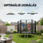 VirtuFit Trambulin biztonsági hálóval - fekete - 251 cm
