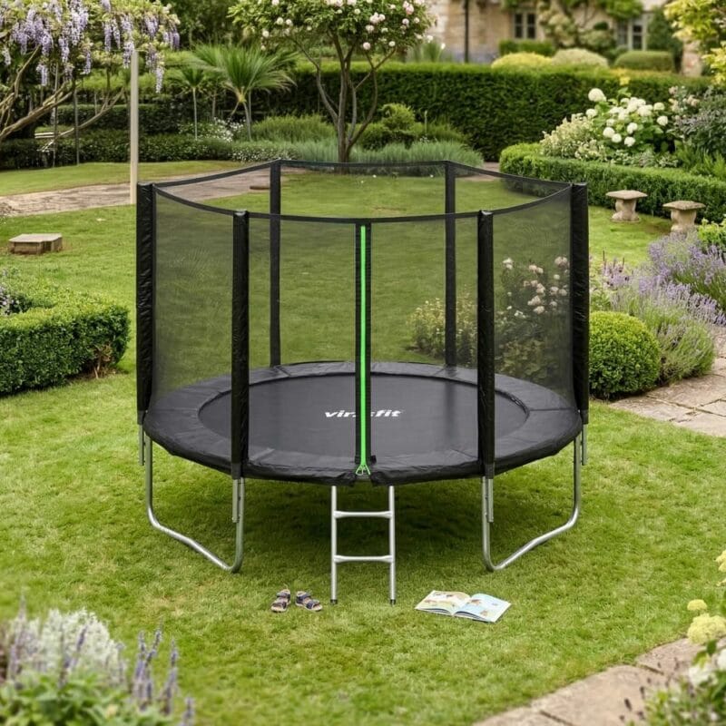 VirtuFit Trambulin biztonsági hálóval - fekete - 251 cm
