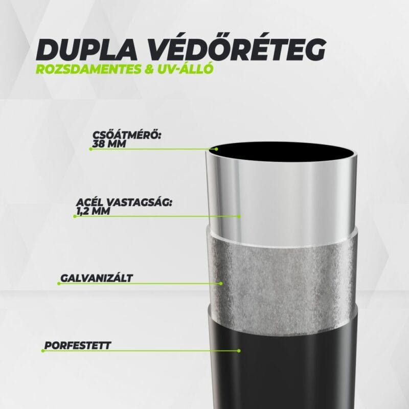 VirtuFit Trambulin biztonsági hálóval - fekete - 305 cm