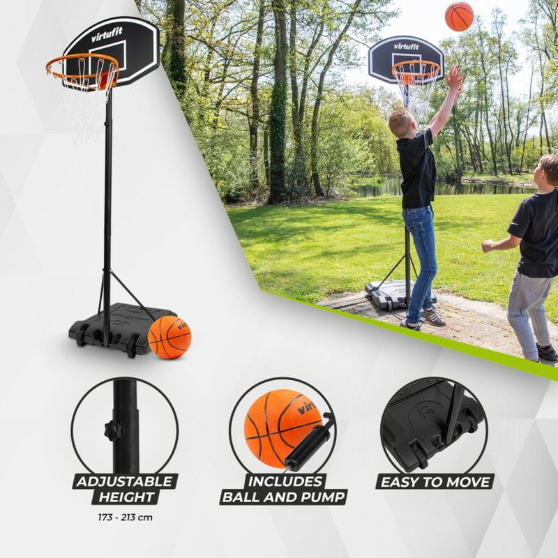 virtufit_allithato_kosarlabda_palank_labdaval_es_pumpaval_01 VirtuFit Állítható kosárlabda palánk labdával és pumpával