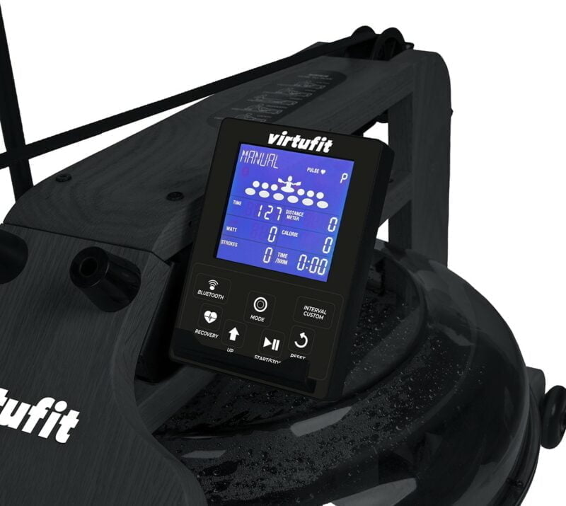 VirtuFit Elite víz ellenállásos fa evezőpad - Black Edition