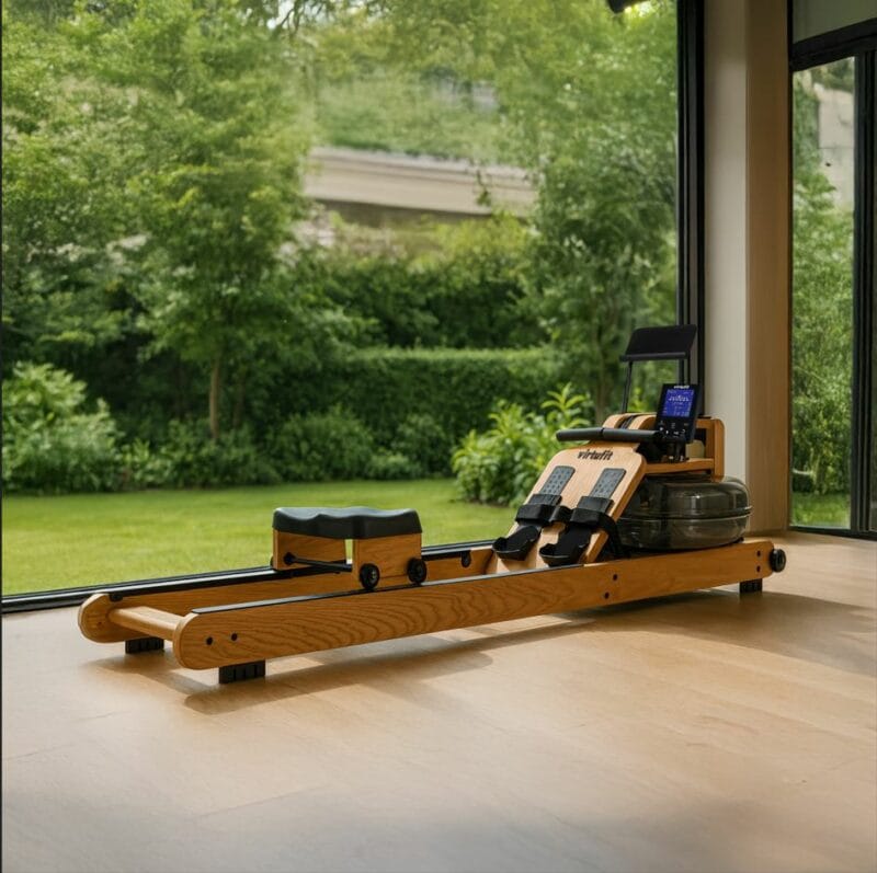 VirtuFit Elite víz ellenállásos fa evezőpad - Oak Edition