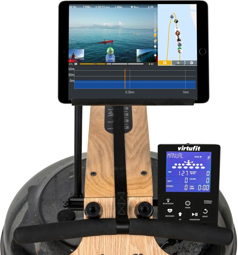 VirtuFit Elite víz ellenállásos fa evezőpad - Oak Edition