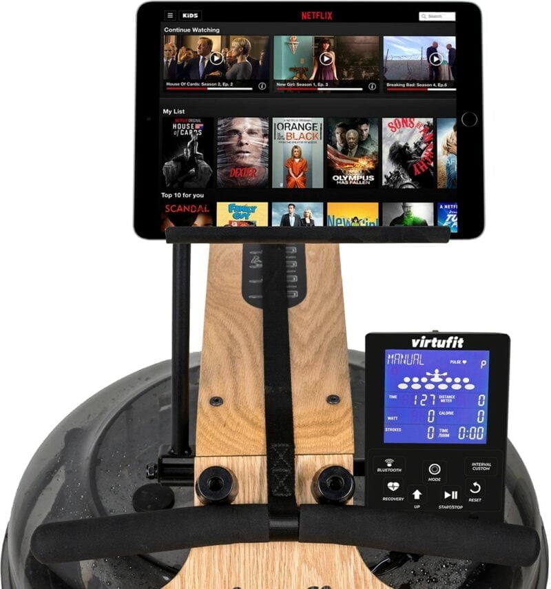 VirtuFit Elite víz ellenállásos fa evezőpad - Oak Edition
