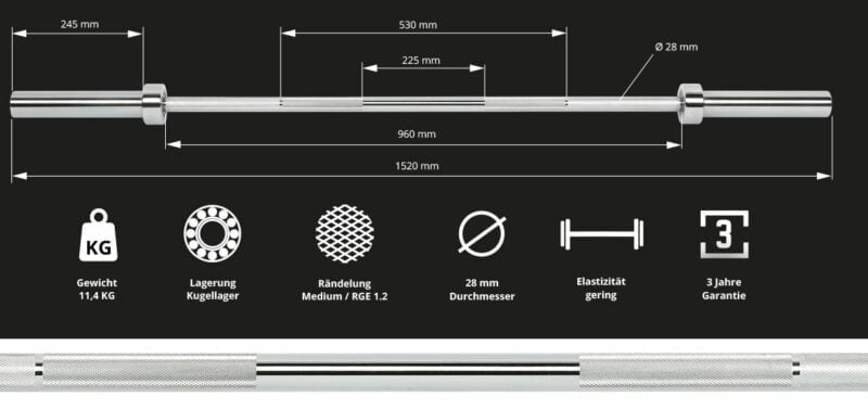 ATX Athletic series olimpiai rúd 50mm x 152cm