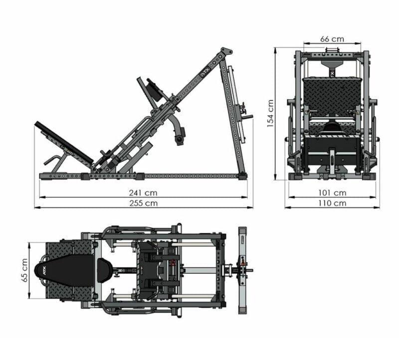 ATX Lábtoló és hack gép combo 4in1 lábgép