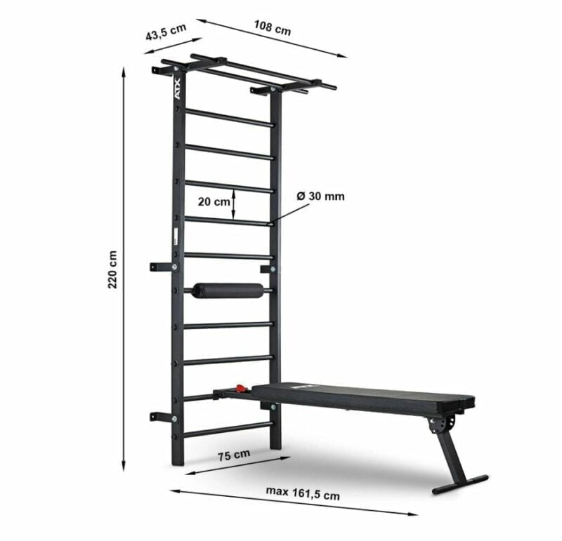 ATX Fém bordásfal állítható edzőpaddal és húzódzkodóval
