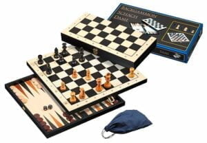 Philos Backgammon - sakk - dáma készlet 41x20,5cm