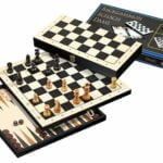 Backgammon - sakk - dáma készlet 27x13,5cm
