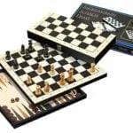 Backgammon - sakk - dáma készlet 27x13,5cm
