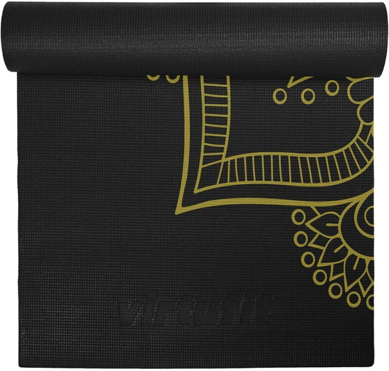 VirtuFit Onyx Black Mandala Prémium jóga matrac 183x61x0,4cm