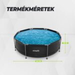 VirtuFit Fémvázas medence vízszűrővel 244x76cm