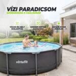 VirtuFit Fémvázas medence vízszűrővel 244x76cm