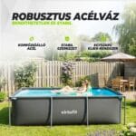 VirtuFit Fémvázas medence vízszűrővel 260x180cm