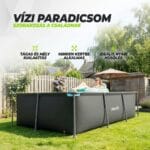 VirtuFit Fémvázas medence vízszűrővel 260x180cm