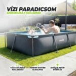 VirtuFit Fémvázas medence vízszűrővel 300x210cm