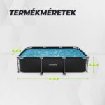 VirtuFit Fémvázas medence vízszűrővel 300x210cm