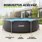 VirtuFit Fémvázas medence vízszűrővel 305x76cm