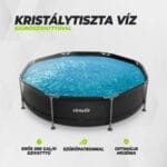 VirtuFit Fémvázas medence vízszűrővel 305x76cm