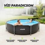 VirtuFit Fémvázas medence vízszűrővel 305x76cm