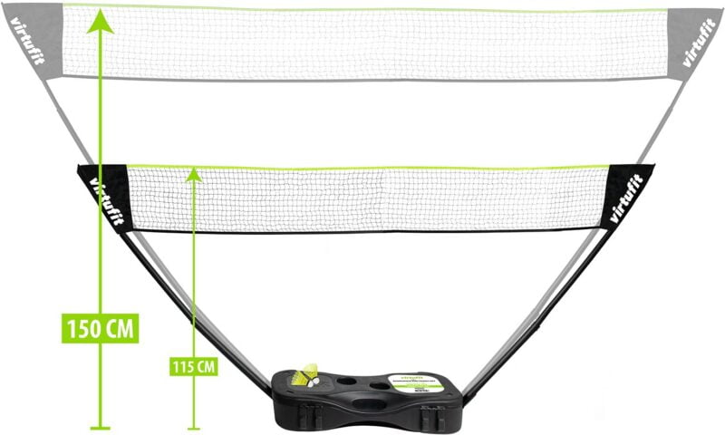 VirtuFit 2in1 hordozható és állítható magasságú tollaslabda és tenisz szett